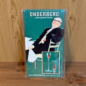 New Underberg Tin Sign Man Leaning Back